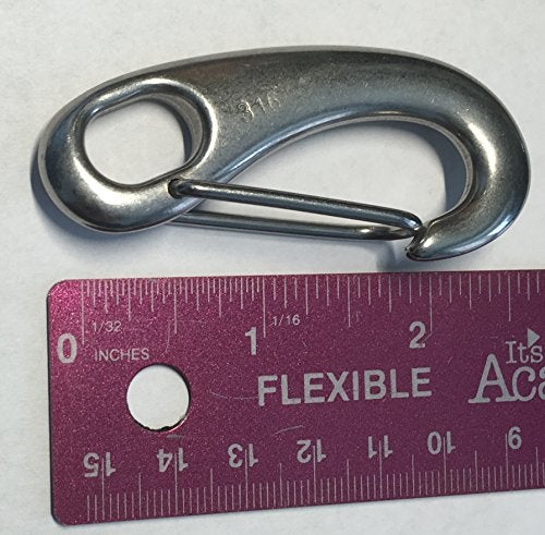 US STAINLESS 3 Pieces Stainless Steel 316 Spring Snap Lobster Claw 2 3/4" Marine Grade - Image 4