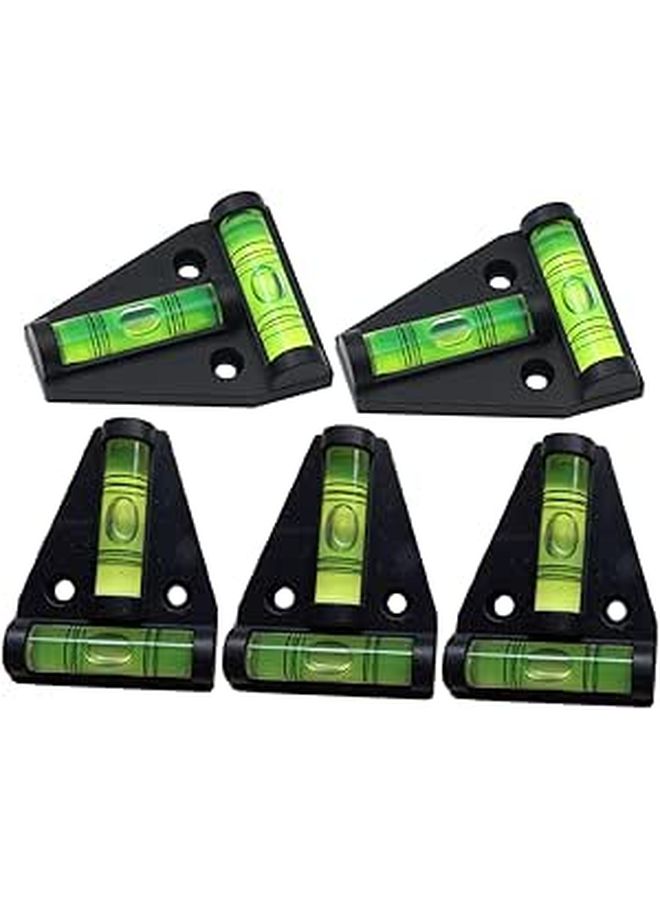 5pcs T Shape Triangle Bubble Level Tool with Mounting Holes for Vertical Horizontal Measurement - Image 1