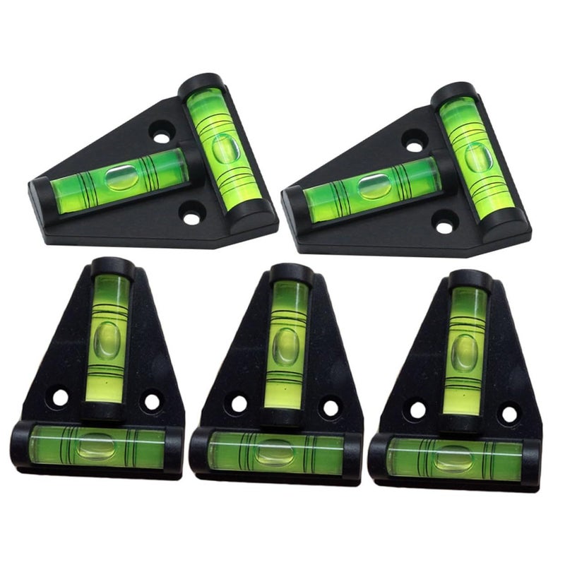 5pcs T Shape Triangle Bubble Level Tool with Mounting Holes for Vertical Horizontal Measurement - Image 2