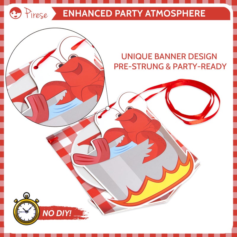 Pirese Crawfish Birthday Banner, Crawfish Birthday Party Decorations, Lobster Decor| Lobster Party Supplies Decorations | Crawfish Decor | Shrimp Seafood Boil Party Supplies | Crawfish Balloon - Image 5