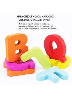 We Happy 34 Pieces Wooden Learning ABC Puzzle, Early Education Activity Alphabet Board Toy for Toddlers  - Image 4