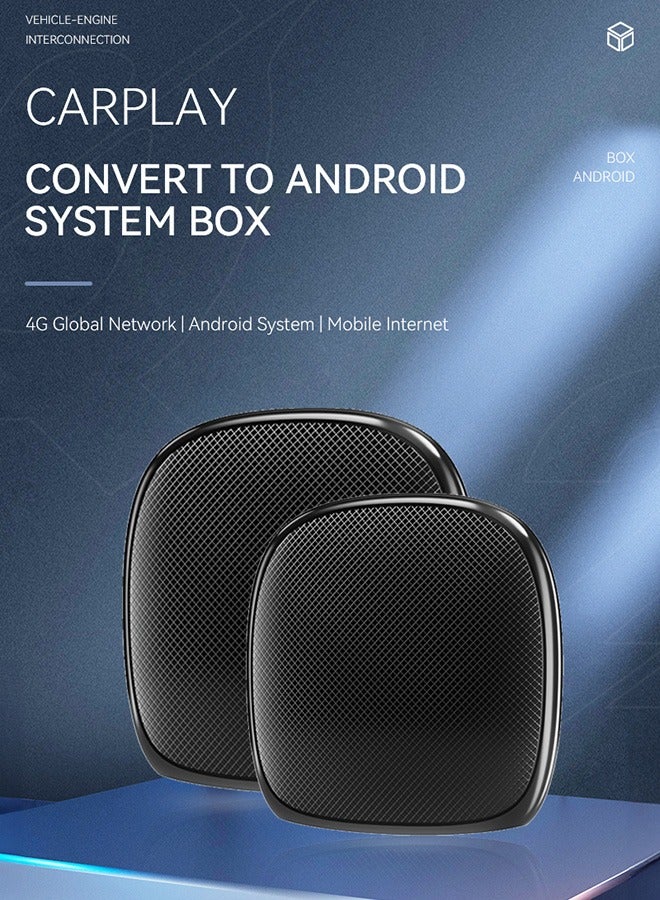 TUNKE Android 13 CarPlay AI Box Pro, 4GB+64GB, Snapdragon QCM6115, Wireless CarPlay & Android Auto, Google Play, Netflix, YouTube, 30% Faster Performance - Image 1
