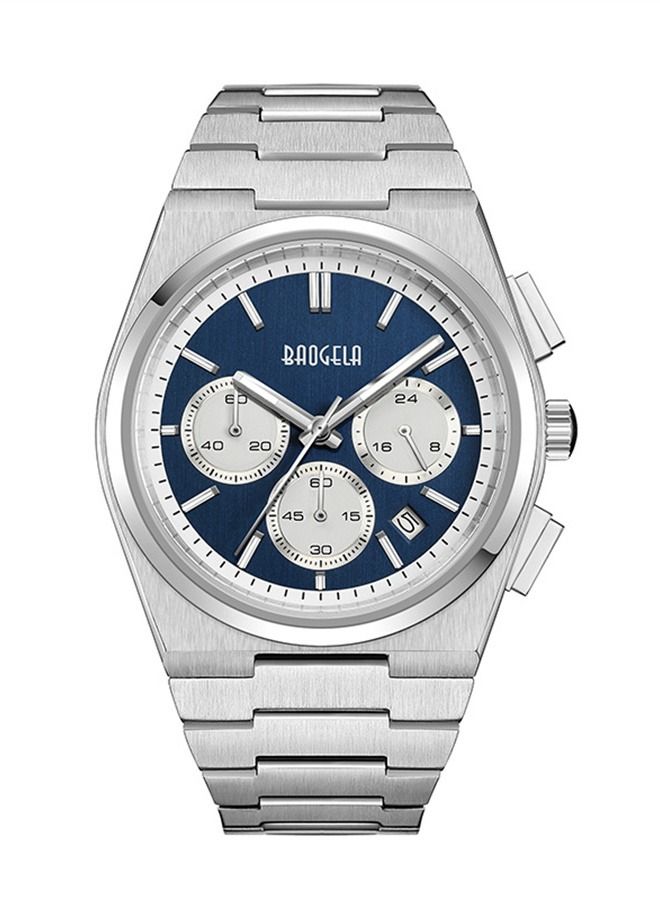 BAOGELA Stainless Steel Multifunctional Japanese Core Waterproof Calendar Men's Quartz Watch 22803B - Image 2