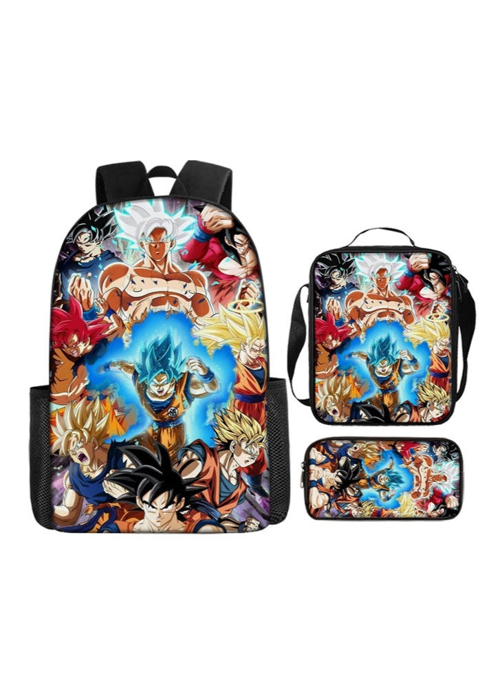 Dragon Ball Super backpack Pencil Case Satchel three-piece suit men and women leisure sports travel backpack student school backpack - Image 1
