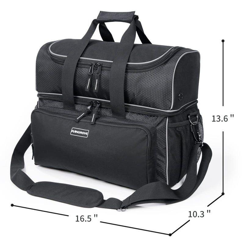 Mangrove 2 Ball Bowling Bag - Double Bowling Ball Bag with Dual Padded Holder & Mutiple Pockets - Fits Shoes Up to Mens Size 16 and Accessories - Image 2
