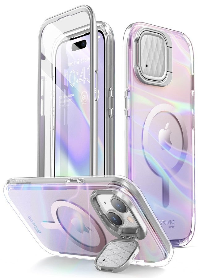 آي-بلاسون جراب i-Blason لهواتف iPhone 15/14/13، مقاس 6.1 بوصة، مع واقي شاشة مدمج، متوافق مع MagSafe، وغطاء للكاميرا، لون أسود - Image 1