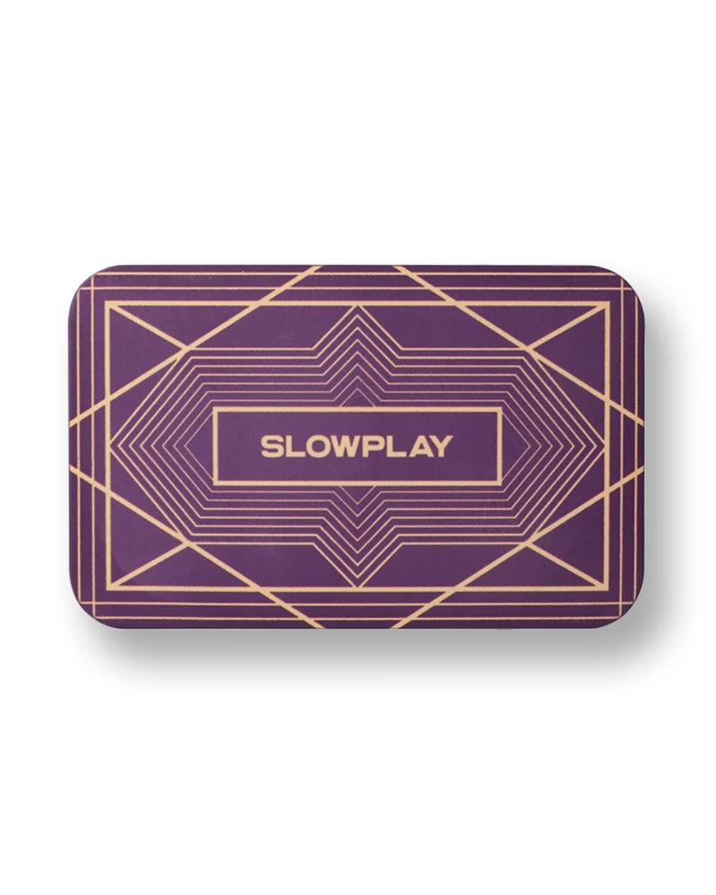 SLOWPLAY Rectangular Poker Chips Plaques in Purple, Pack of 10 Pcs, European Style Professional Plaques Without Denomination, 34-Gram Ceramic Composite - Image 1