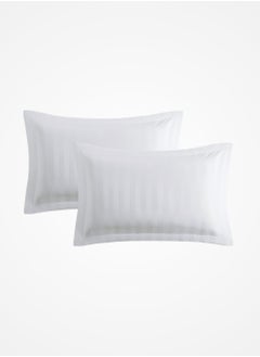 Master Home Textile Microfiber Hotel Duvet Cover Sets, Fits 160 cm x 200 cm Size Bed, 4 Pcs Queen Size, Hotel Stripe Pattern  - Image 3