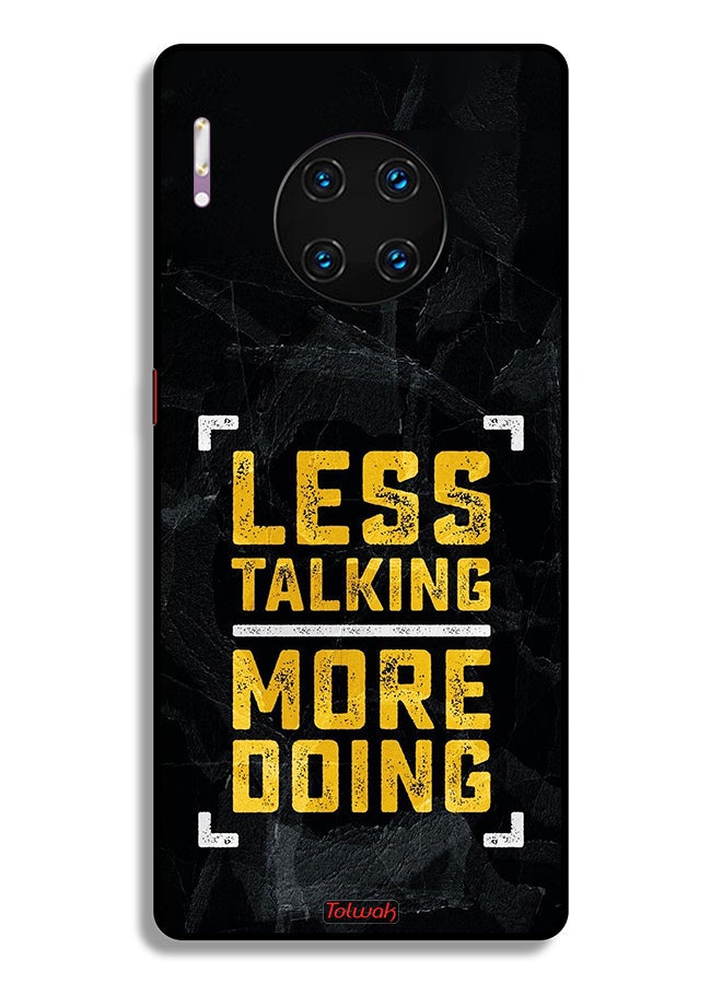 Tolwak Huawei Mate 30 Pro 5G Protective Case Cover Less Talking More Doing - Image 2