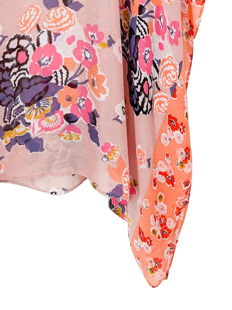 Moss Rose Caftan for Women Beach Cover up Swimsuit Kimono Cardigan with Bohemian Floral Print - Image 5