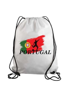 PRINTSHOP4ME Portugal Soccer Drawstring Bag or Backpack Suitable for Adults and Kids and Sports Fans (Design 1) 