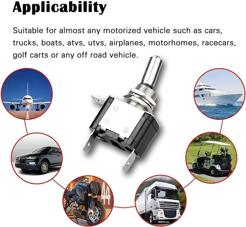 Linkstyle 5PCS LED Lighted Rocker Toggle Switch Set - Image 5