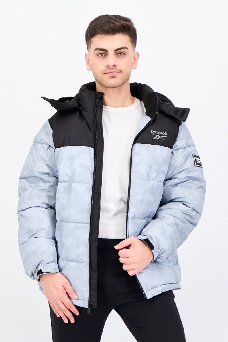 Reebok Men Sportswear Fit Long Sleeves Outdoor Jacket, Grey - Image 1