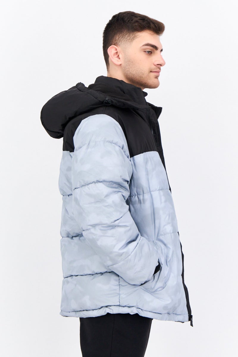 Reebok Men Sportswear Fit Long Sleeves Outdoor Jacket, Grey - Image 2