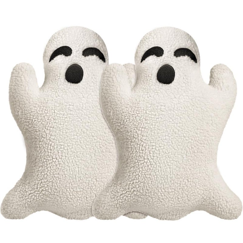 Allorry Ghost Pillow Ghost Decor Halloween Pillows Set of 2 Cute Ghost Indoor Decorative Throw Pillow Ghost Plush Pillows for Halloween Decorative Home Sofa Bed Ghost Decor Cushion(7.9 Inch) - Image 1