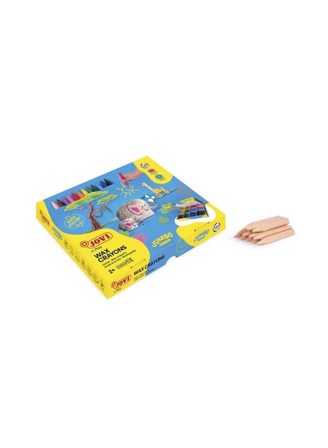 Jovi - Bulk Jumbo Easy Grip Crayons, Classpack with 300 Wax Caryons in 12 Colors, Super Resistant, Triangular Shape, Non-Toxic, School Supplies for Teachers - Image 4