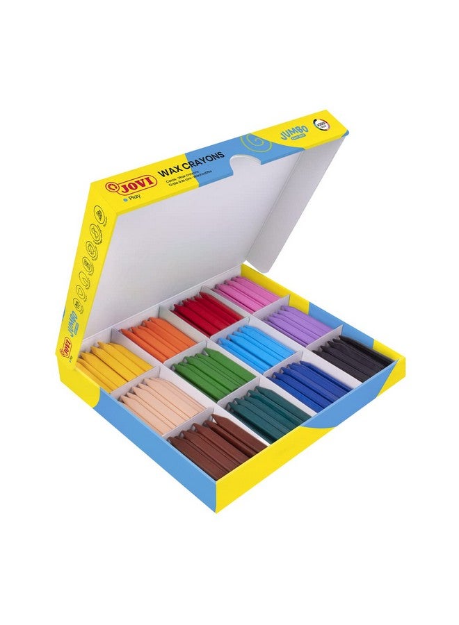 Jovi - Bulk Jumbo Easy Grip Crayons, Classpack with 300 Wax Caryons in 12 Colors, Super Resistant, Triangular Shape, Non-Toxic, School Supplies for Teachers - Image 5