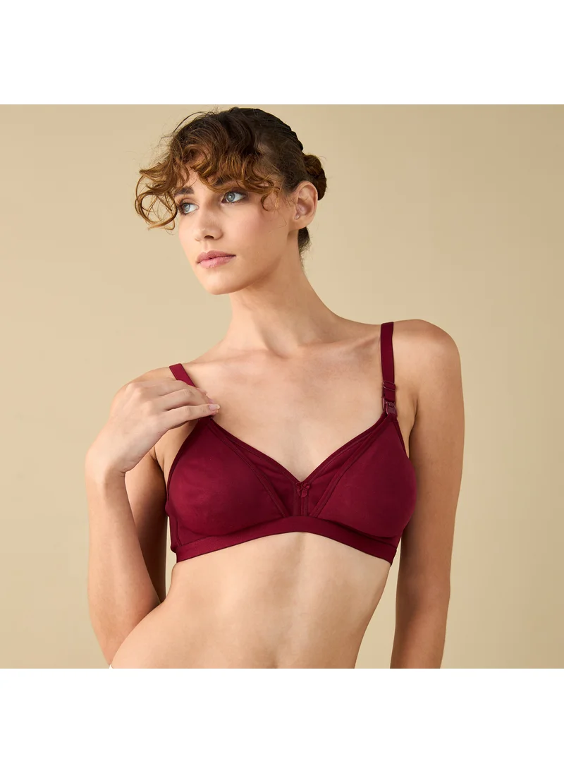 فاف Nursing Bra with Hook and Eye Closure