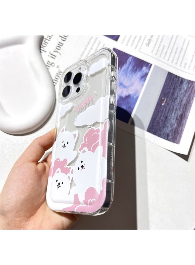 NIBEMINENT Korean Puppy Protective TPU Case Cover For iPhone 16 Clear - Image 2