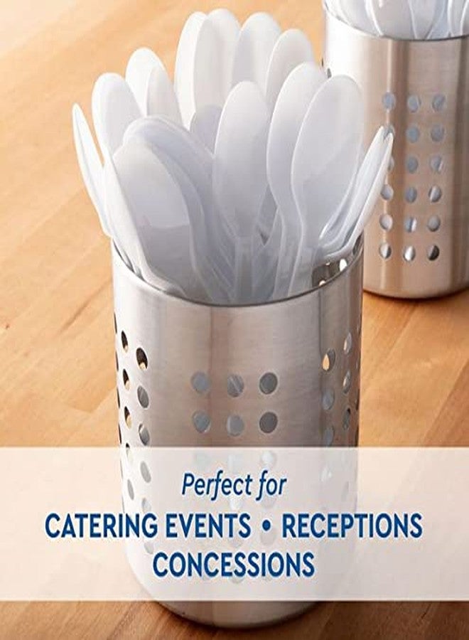 Members Mark Member''s Mark Heavyweight White Plastic disposable (Spoons , Forks ,Knives) Great for home, office and picnics (Spoons) - Image 3