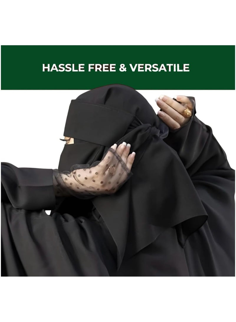 Traditional Arabian Niqab – Elegant Modest Face Covering, Soft Meterial, Premium Quality Face Veil For women 16x14 - Image 4