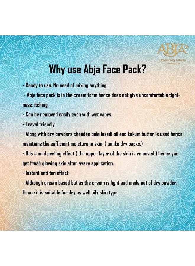 Abja Ayurvedic Face Pack| Control Excess Oil| Instant Anti-Tan, Dark Circle Reduction & Complexion Enhancement Pack| |A Powerhouse Blend Of Time-Tested Ingredients Designed To Pamper Your Skin(40g) - Image 5