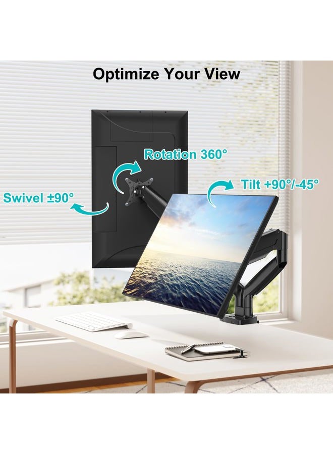 MOUNT PRO Dual Monitor Desk Mount fits 22” to 39” Ultrawide Computer Screen, Holds up to 30.9lbs Each, Fully Adjustable Long Monitor Arm for Two Monitors, Gas Spring Monitor Stand, 100x100 VESA Mount - Image 5