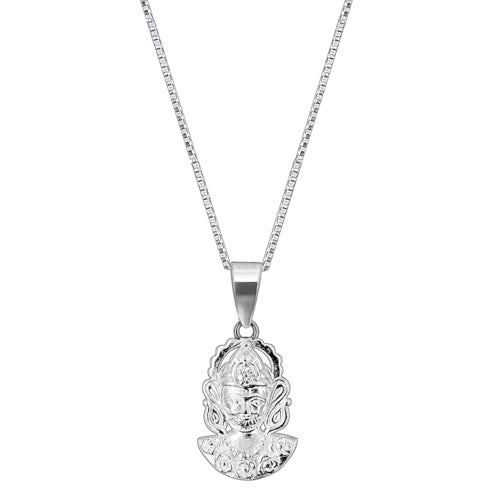 Parnika 925 Khatu Shyam Ji Pendant in Pure 92.5 Sterling Silver for Boys Girls, Men & Women | God Dollar Locket | Gift For Her n Him | - Image 3