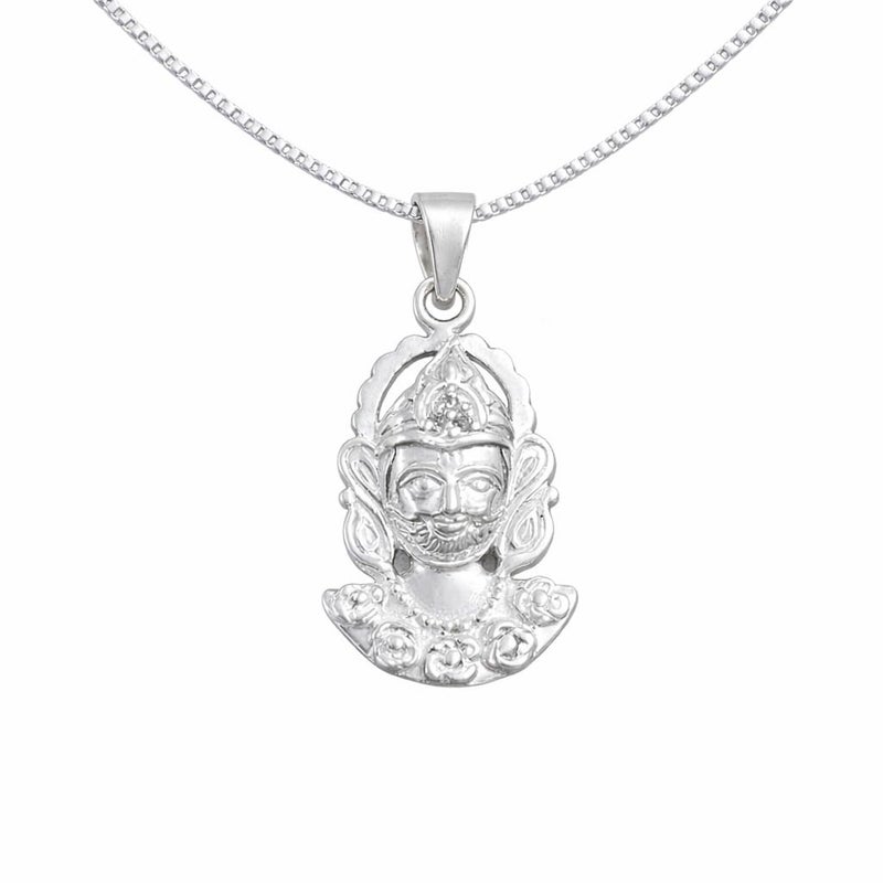 Parnika 925 Khatu Shyam Ji Pendant in Pure 92.5 Sterling Silver for Boys Girls, Men & Women | God Dollar Locket | Gift For Her n Him | - Image 5