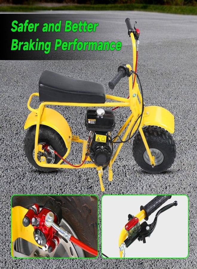 XIKOBY Upgraded Mini Bike Hydraulic Brake Kit Compatible with Baja Doodle Bug DB30 Blitz Dirt Bug Racer Predator 79cc 97cc 212cc 2.8hp 3.0hp Engine Minibike Parts with Pads (Red) - Image 2