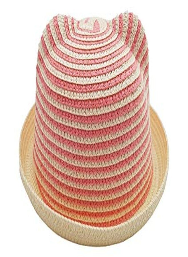 Malvina Baby Boy's and Girl's Kids Children Printed Cartoon Straw Fasion Bucket Hat (Pink) - Image 3