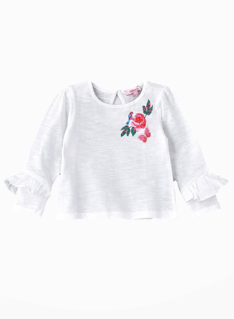 Jelliene Cozy Knit Long Sleeve T-Shirt for Girls - Image 1