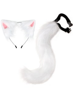 VUCATIN Cosplay Furry Wolf Cat Fox Tail and Ears Headband Set Costume Accessories Festival Fancy Party Toys Gift  - Image 1