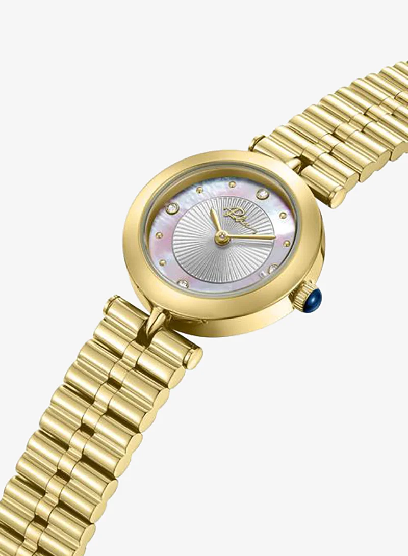 بوليس Agra White Dial Stainless Steel Bracelet Analog Watch for Women, 24mm