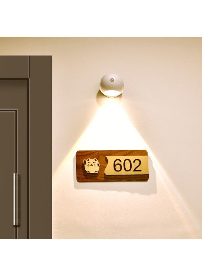 Rechargeable Magnetic Motion Sensor Night Light,  LED Wall Spotlight, 3 Color Models Motion Sensor Night Light, Rotatable Magnetic Wall Lamp for Home Decor, Bedroom, kitchen, Stairway, Closet,  Emergency Lighting - Image 1