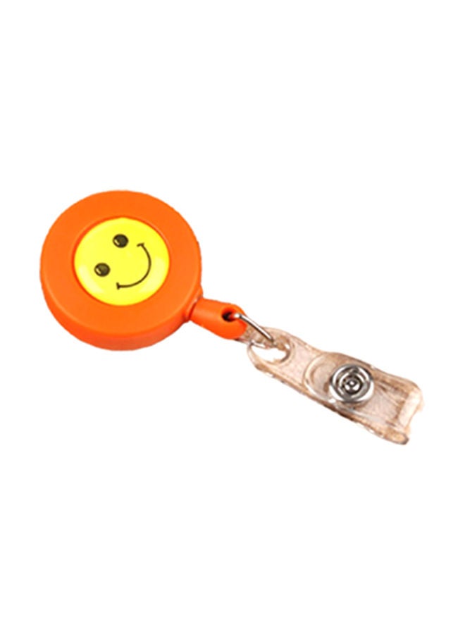 NIBEMINENT 2-Piece Id Easy-To-Pull Buckle Smiling Face Holder Set Orange