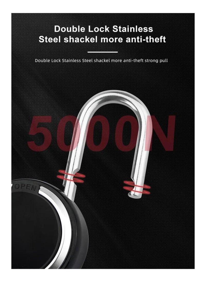 Bluetooth Padlock, Universal Mini Electronic Padlock APP Control Password Lock for Dormitory Cabinets Drawers Suitcase Intelligent Electronic Password APP Padlock  - Image 3