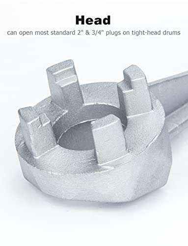 Mellbree Aluminum Bung Wrench - Gallon Drum Opener Tool for 10, 15, 20, 30, 50, 55 Gallon Barrels - Fits 2 Inch and 3/4 Inch Bung Caps - Image 4