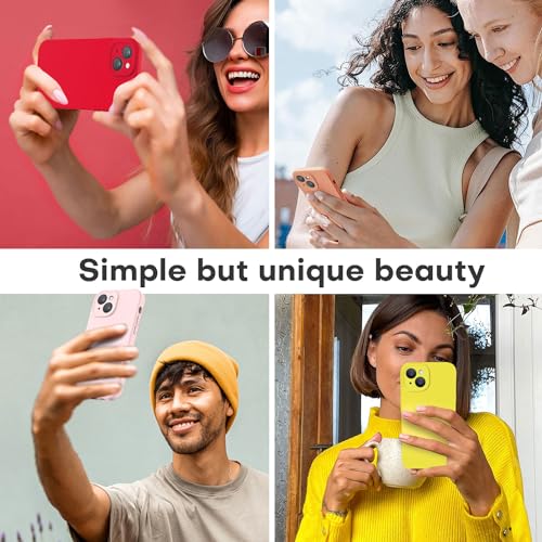 LOVE 3000 Designed for iPhone 14 Case, Premium Silicone with [Soft Anti-Scratch Microfiber Lining] Shockproof Protective Phone Case for Men Women Girls 6.1", Chalk Pink - Image 2