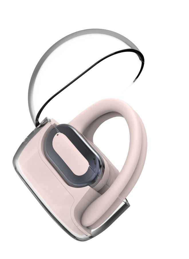 Generic X20 Wireless Bluetooth 5.3 Headphones Ear-Hook Earbud with Microphone In-Ear Sports Headset Sweatproof Noise Reduction Earphone for Running Driving Office Working (Transparent Cover )  - Image 2