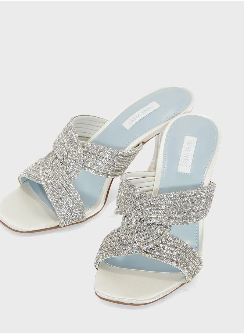 NINE WEST Dancy5 Mid Heel Sandals