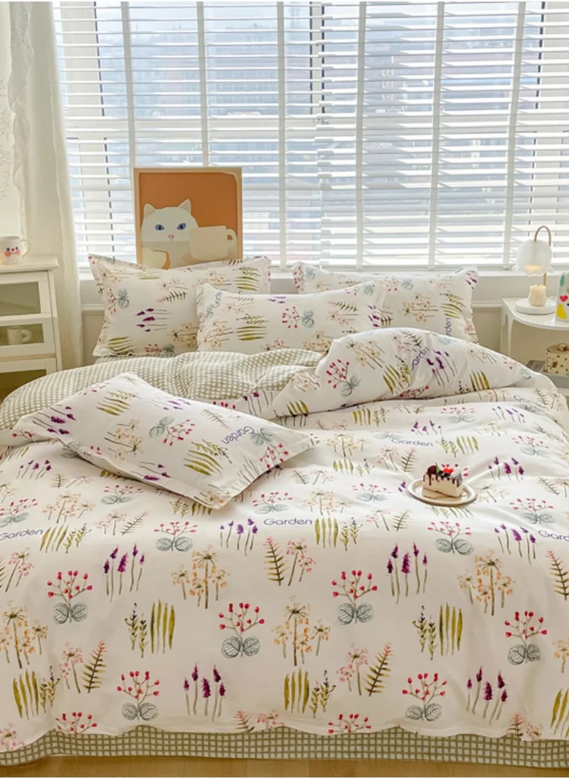 Sharpdo 4-Piece Set Bedding Modal Quilt Cover Set with 1 Quilt Cover 1 Sheet and 2 Pillowcases 2m Bed (200*230cm)