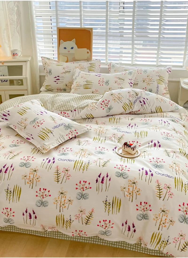 Sharpdo 4-Piece Set Bedding Modal Quilt Cover Set with 1 Quilt Cover 1 Sheet and 2 Pillowcases 2m Bed (200*230cm)