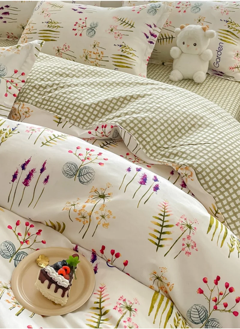 Sharpdo 4-Piece Set Bedding Modal Quilt Cover Set with 1 Quilt Cover 1 Sheet and 2 Pillowcases 2m Bed (200*230cm)
