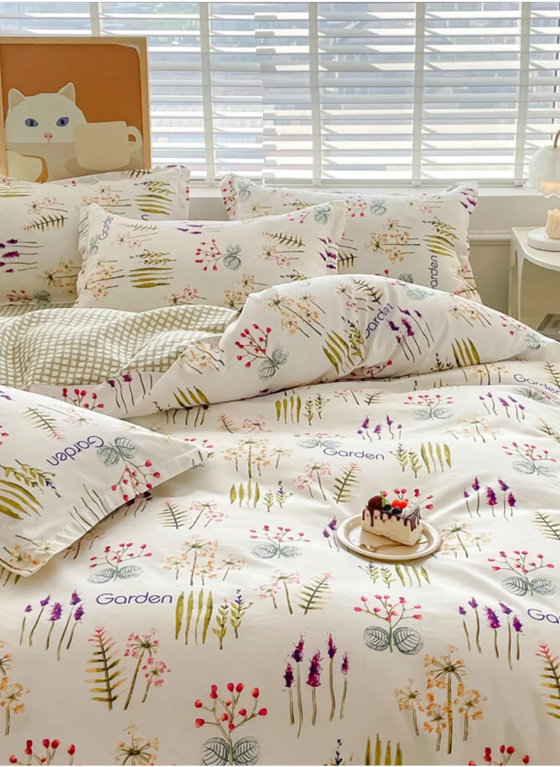 Sharpdo 4-Piece Set Bedding Modal Quilt Cover Set with 1 Quilt Cover 1 Sheet and 2 Pillowcases 2m Bed (200*230cm)