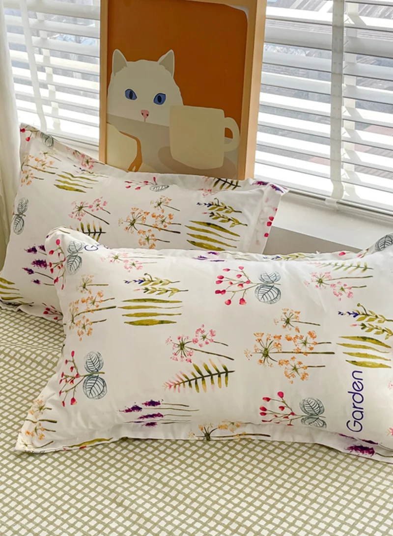 Sharpdo 4-Piece Set Bedding Modal Quilt Cover Set with 1 Quilt Cover 1 Sheet and 2 Pillowcases 2m Bed (200*230cm)