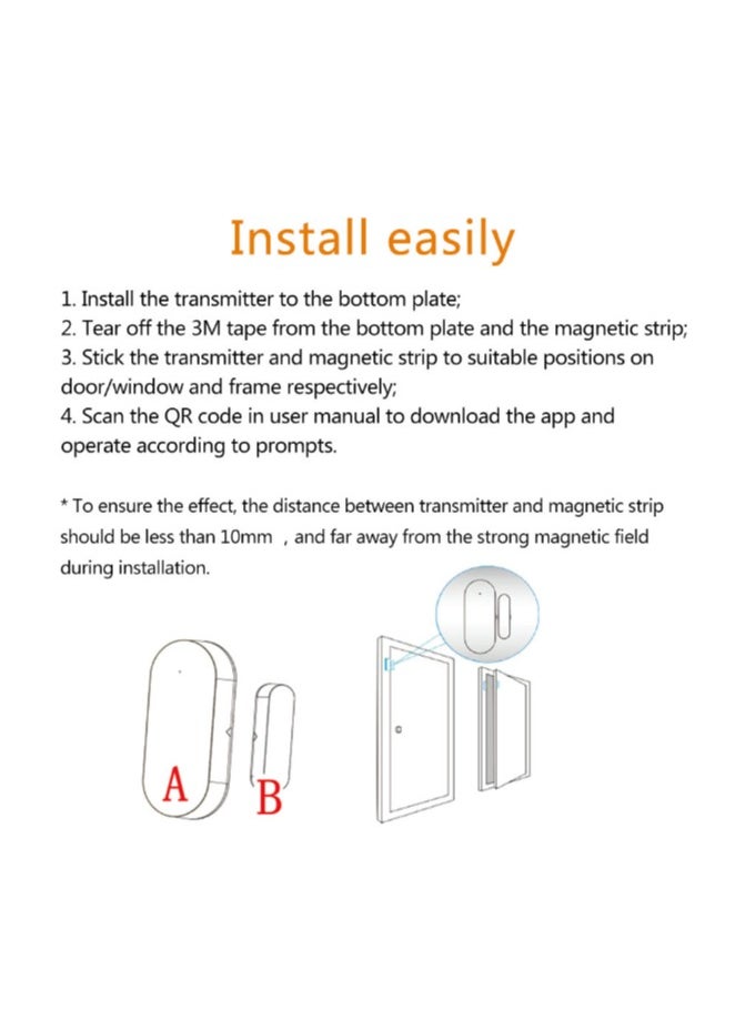 UanTii - Smart Door Window Detector Tuya Wifi Door Contact Sensor for Home Security App Remote Push Notification - Image 1