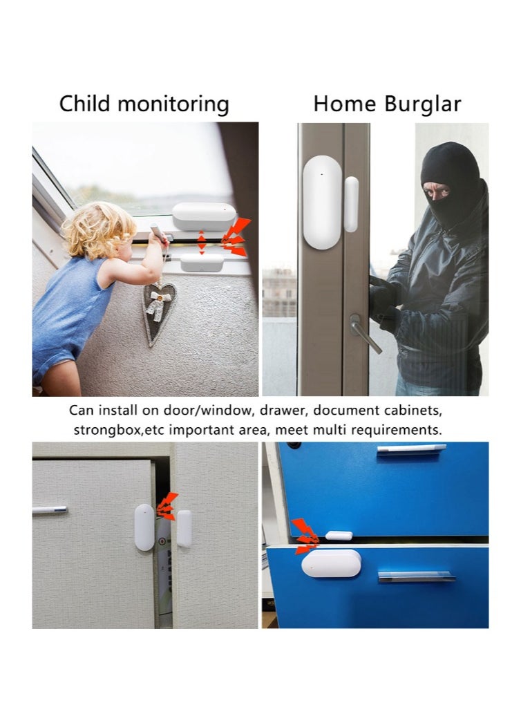UanTii - Smart Door Window Detector Tuya Wifi Door Contact Sensor for Home Security App Remote Push Notification - Image 1