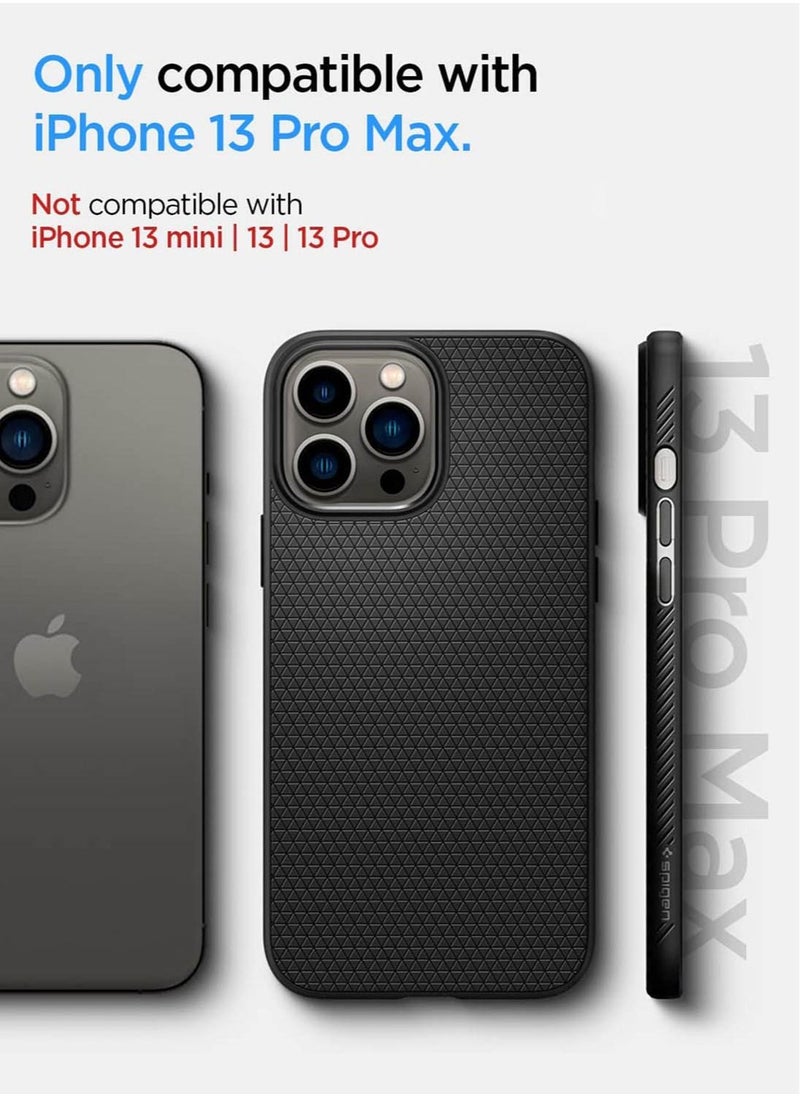 Spigen - Liquid Air for iPhone 13 Pro Max Case Cover - Matte Black - Image 1