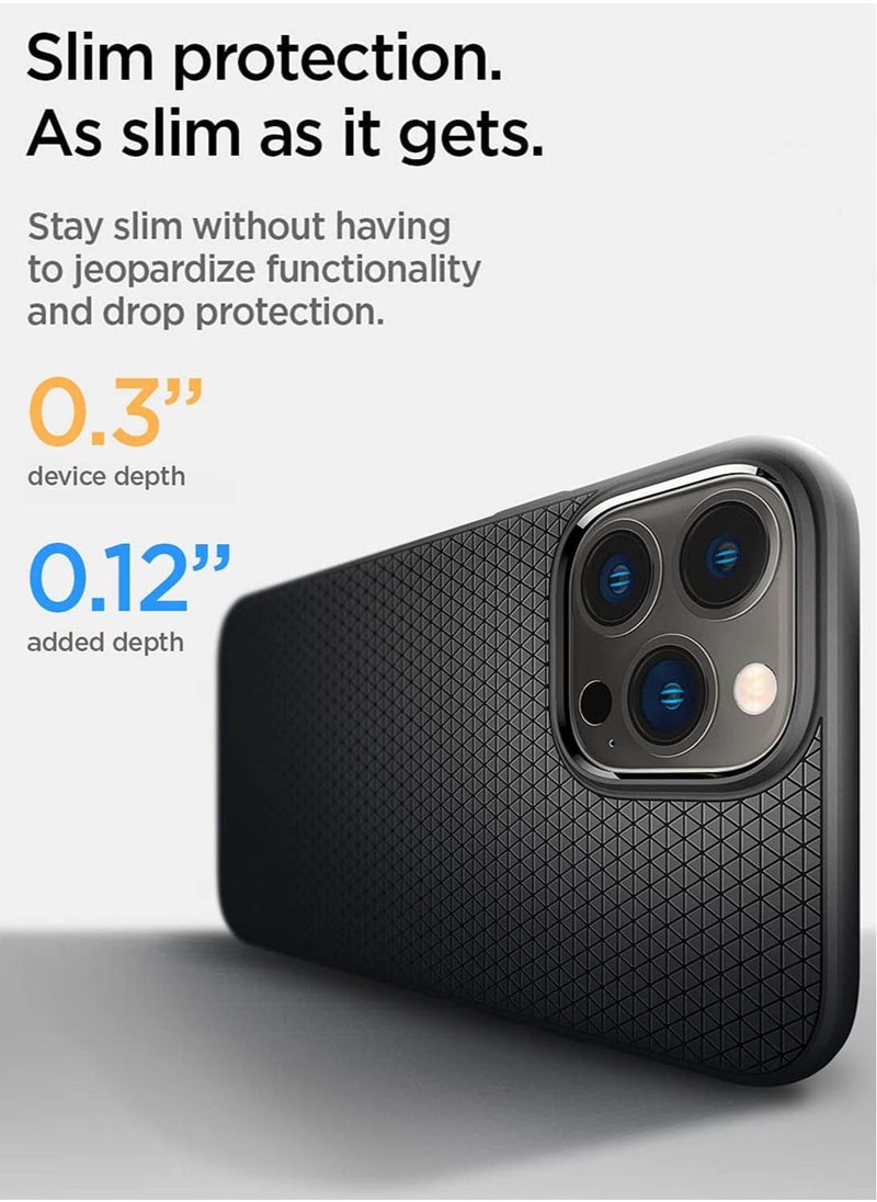 Spigen - Liquid Air for iPhone 13 Pro Max Case Cover - Matte Black - Image 1